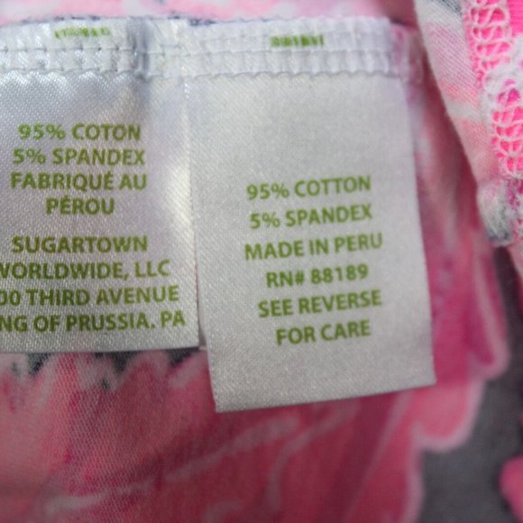 Lilly Pulitzer Waverly Top Pink Navy Coco Safari Women's Size Small H13478 - Picture 7 of 11